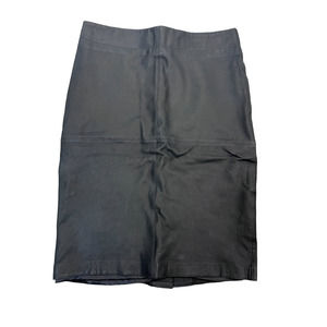Peruvian Connection Black Leather Pencil Skirt Size 8